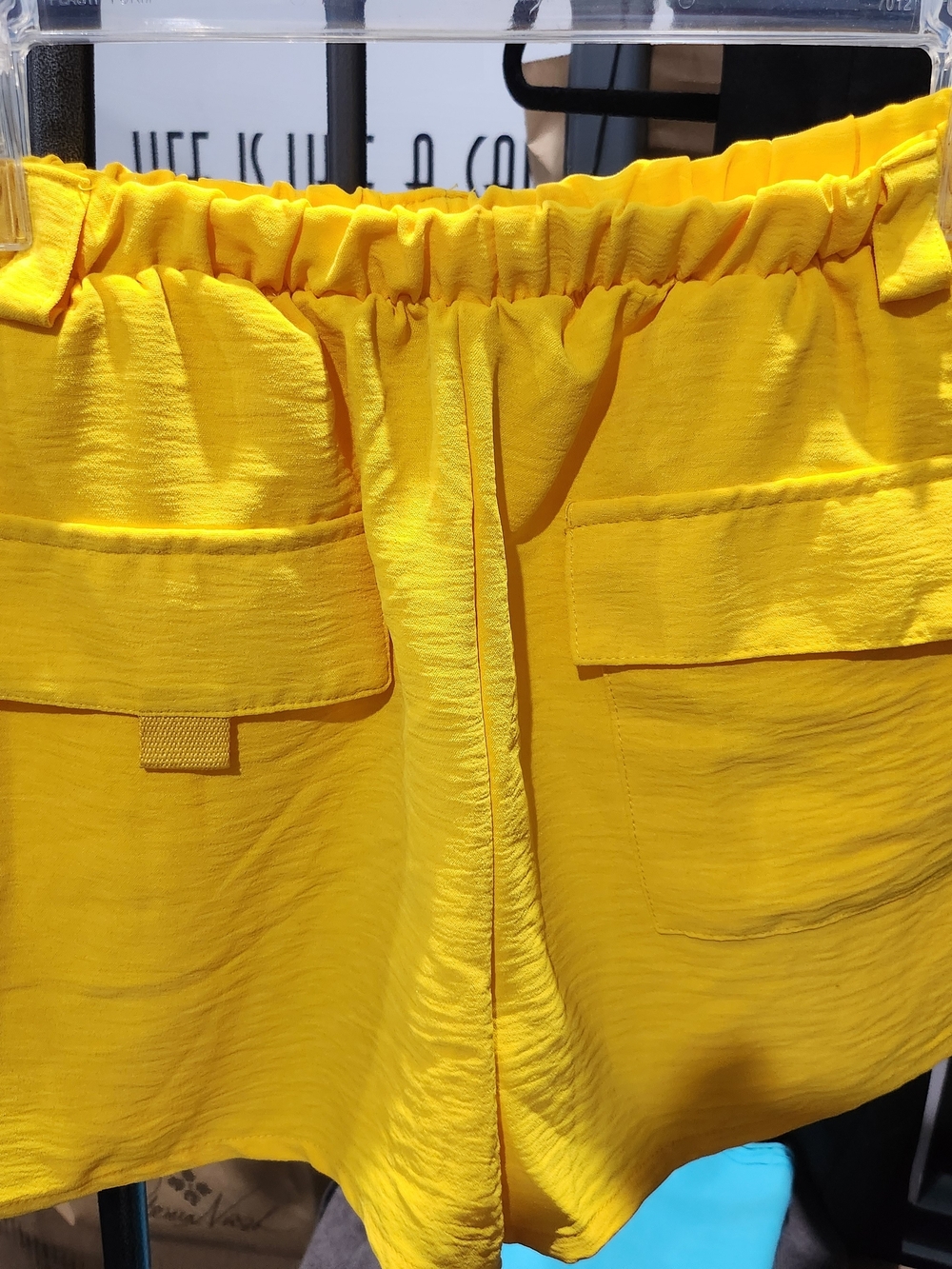 1004. Bright Yellow Girl's Elastic-Waist Casual Shorts